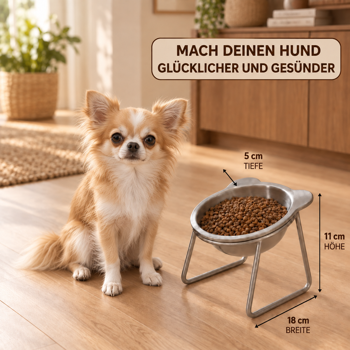 Orthopädischer Futternapf für Katzen und Hunde